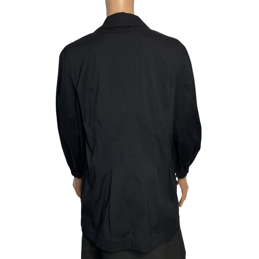Lafayette 148 NY Tailored Stretch Blazer Black Size S Open Front Collared Jacket - Picture 4 of 11